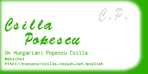 csilla popescu business card